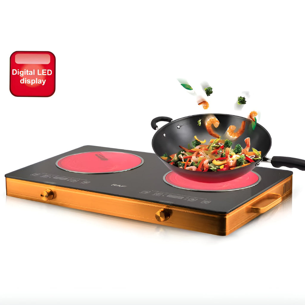 RAF Radiant Infrared Cooker - Double Burner 4400 Watts