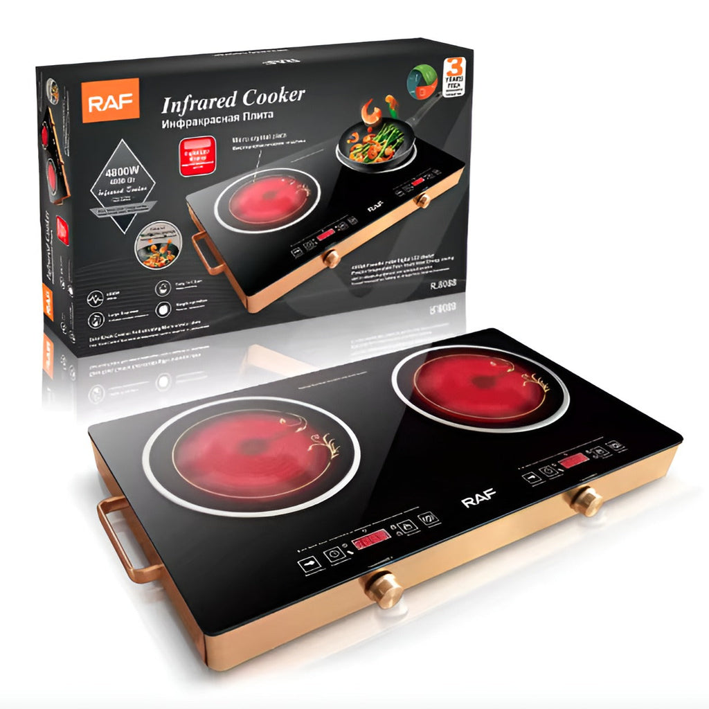 RAF Radiant Infrared Cooker - Double Burner 4400 Watts