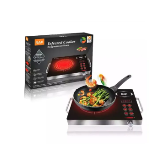 RAF Original Electric Hot Plate Electric Stove Electric Cooker Infrared Cooker 3500W Crystal Plate German Technology with Digital Display Silver Body Cooker