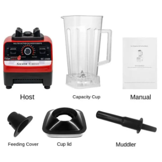 Silver Crest SC-1589 4500W Heavy Duty 2-in-1 Blender & Smoothie Maker | 2L Jar, Ice Crusher & Juicer”