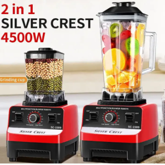 Silver Crest SC-1589 4500W Heavy Duty 2-in-1 Blender & Smoothie Maker | 2L Jar, Ice Crusher & Juicer”